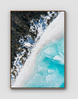 Lucky Bay Symmetry - Esperance - Art Print - Float Frame Canvas - Raw Oak - Portrait