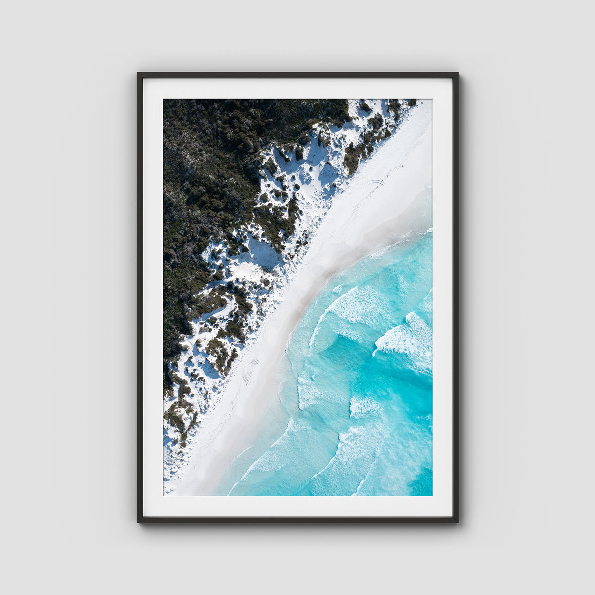 Lucky Bay Symmetry - Esperance - Art Print - Traditional Frame - Black - Portrait