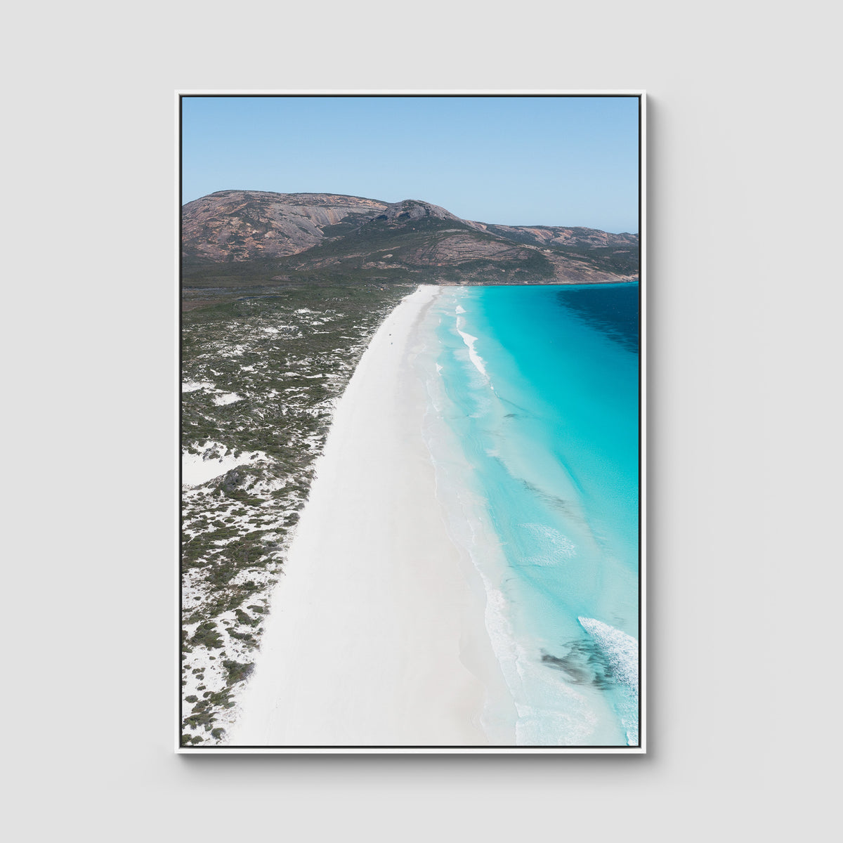 Le Grand Beach - Esperance - Art Print - Float Frame Canvas - White - Portrait