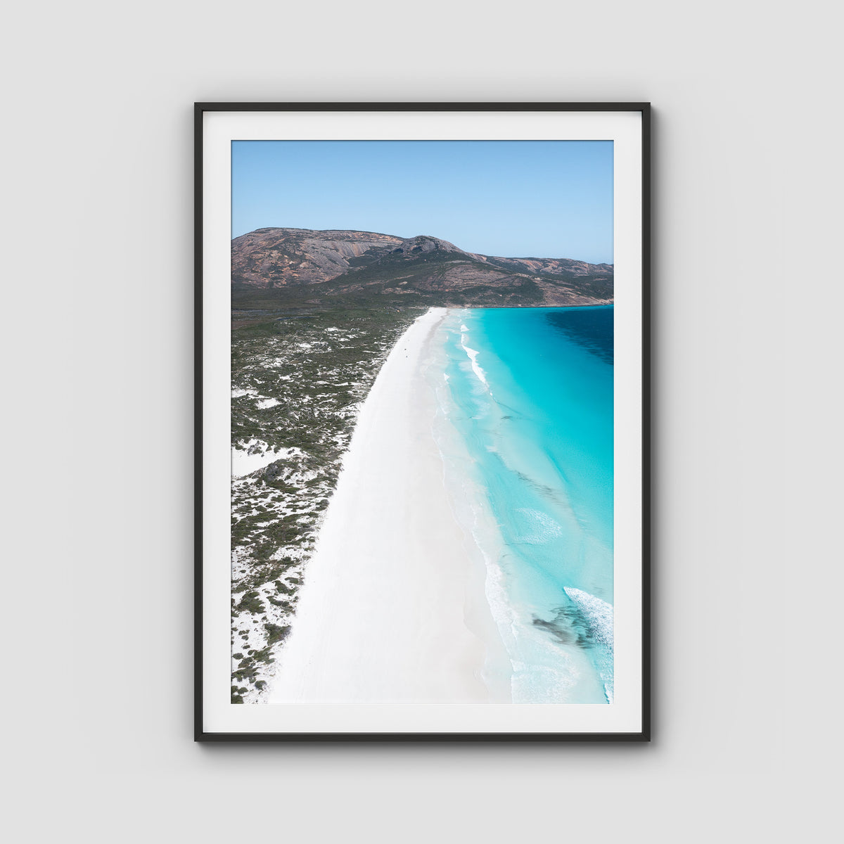Le Grand Beach - Esperance - Art Print - Traditional Frame - Black - Portrait