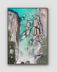 Elephant Rocks Denmark - Art Print - Float Frame Canvas - Raw Oak - Portrait