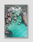 Elephant Rocks Denmark ii - Art Print - Float Frame Canvas - White - Portrait