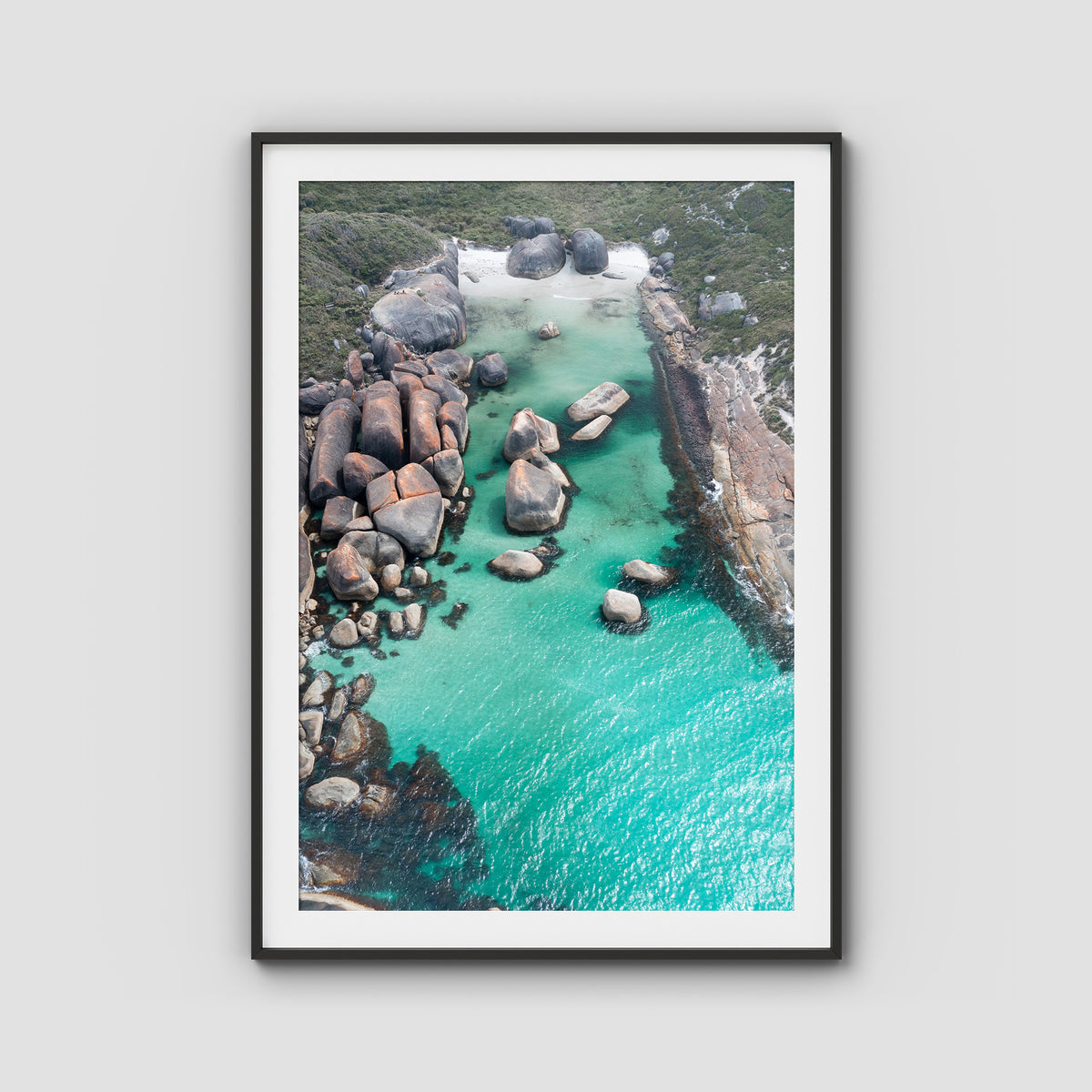 Elephant Rocks Denmark ii - Art Print - Traditional Frame - Black - Portrait