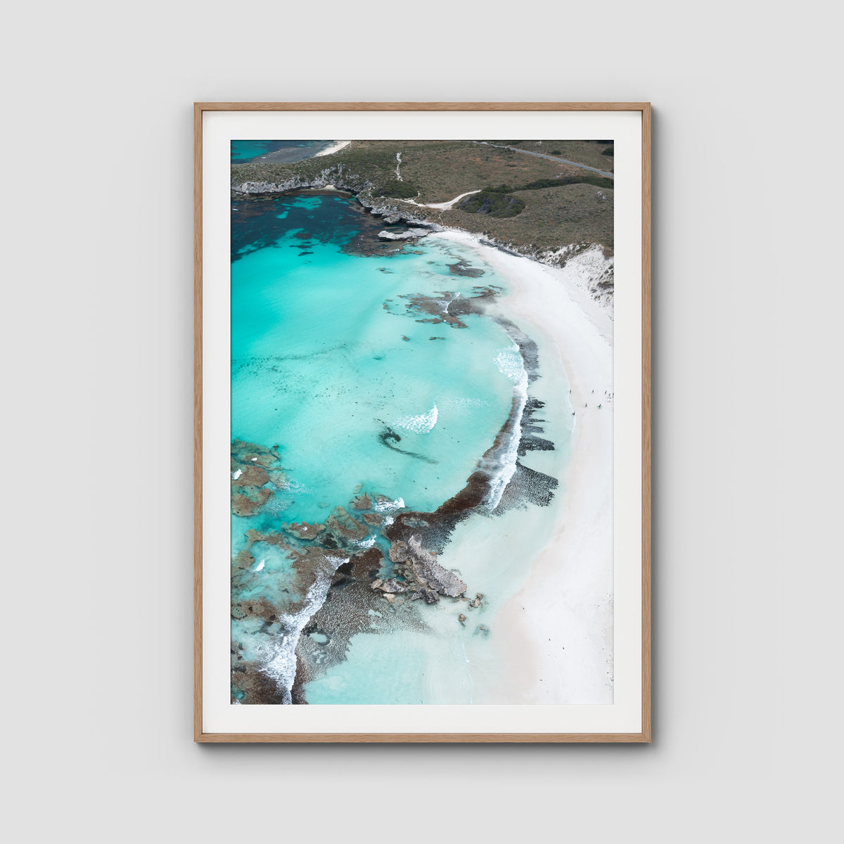 Salmon Bay iii - Art Print - Traditional Frame - Raw Oak - Portrait