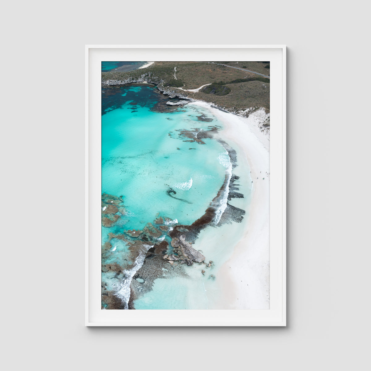 Salmon Bay iii - Art Print - Traditional Frame - White - Portrait