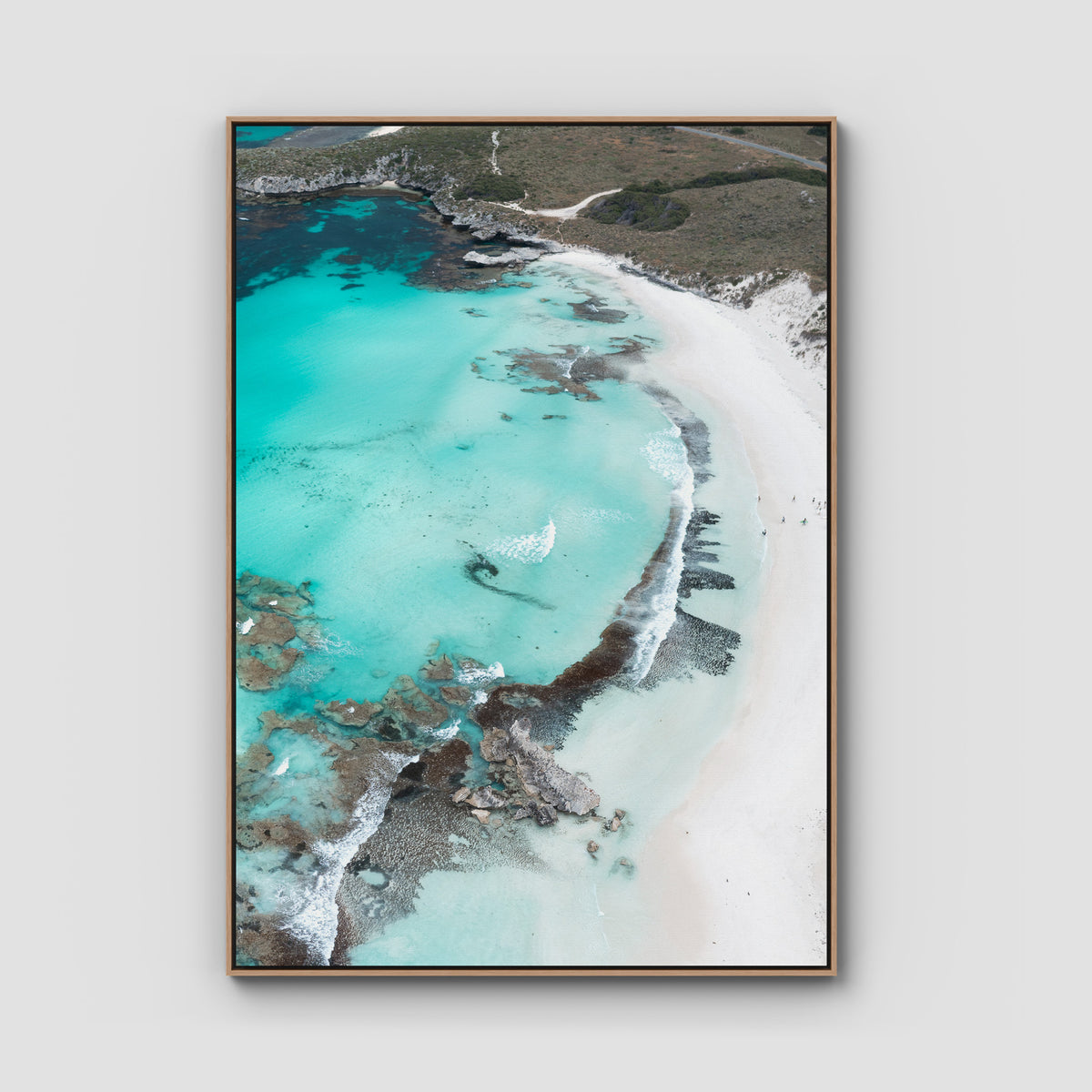 Salmon Bay iii - Art Print - Float Frame Canvas - Raw Oak - Portrait