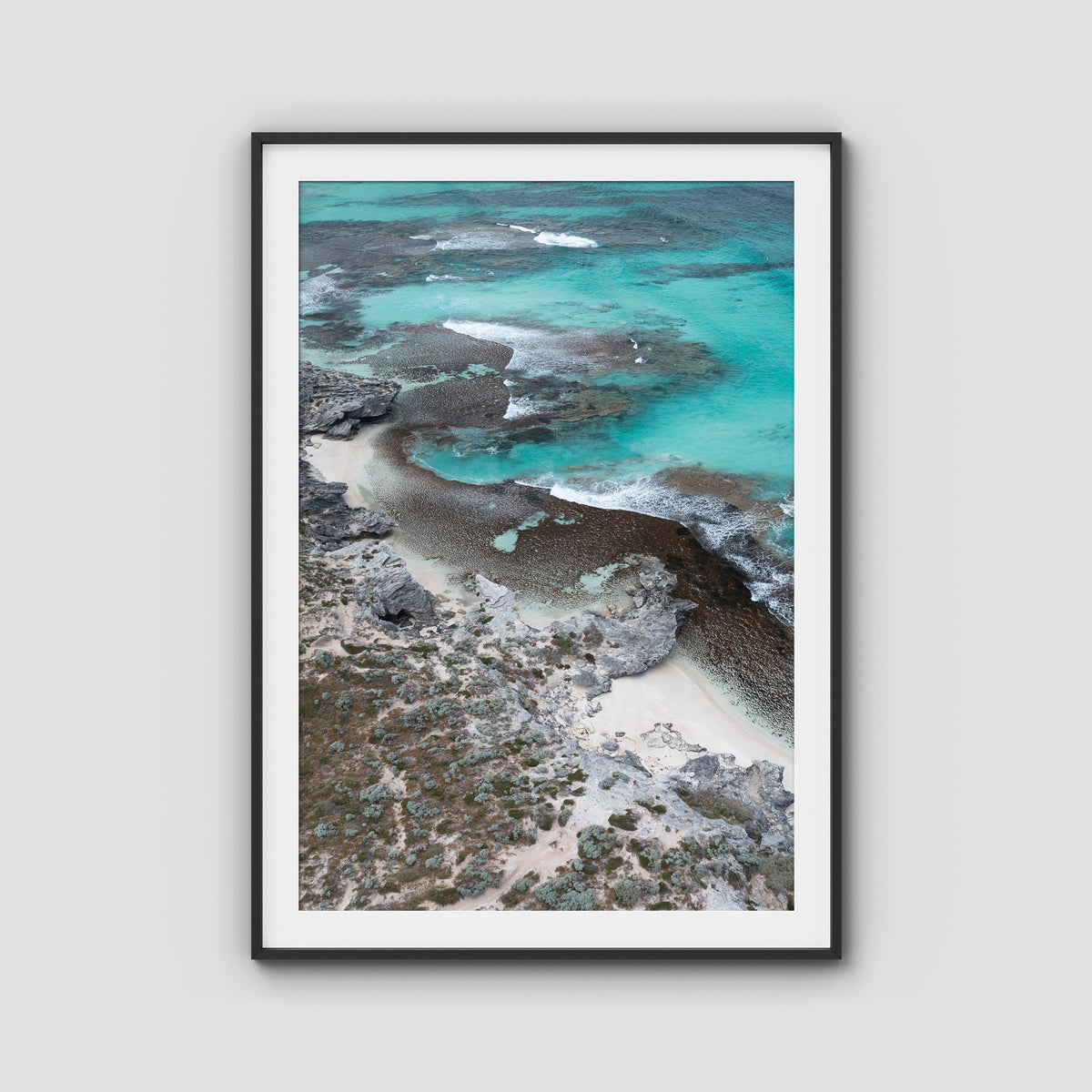 Salmon Bay Curves - Art Print - Traditional Frame - Black - Portrait
