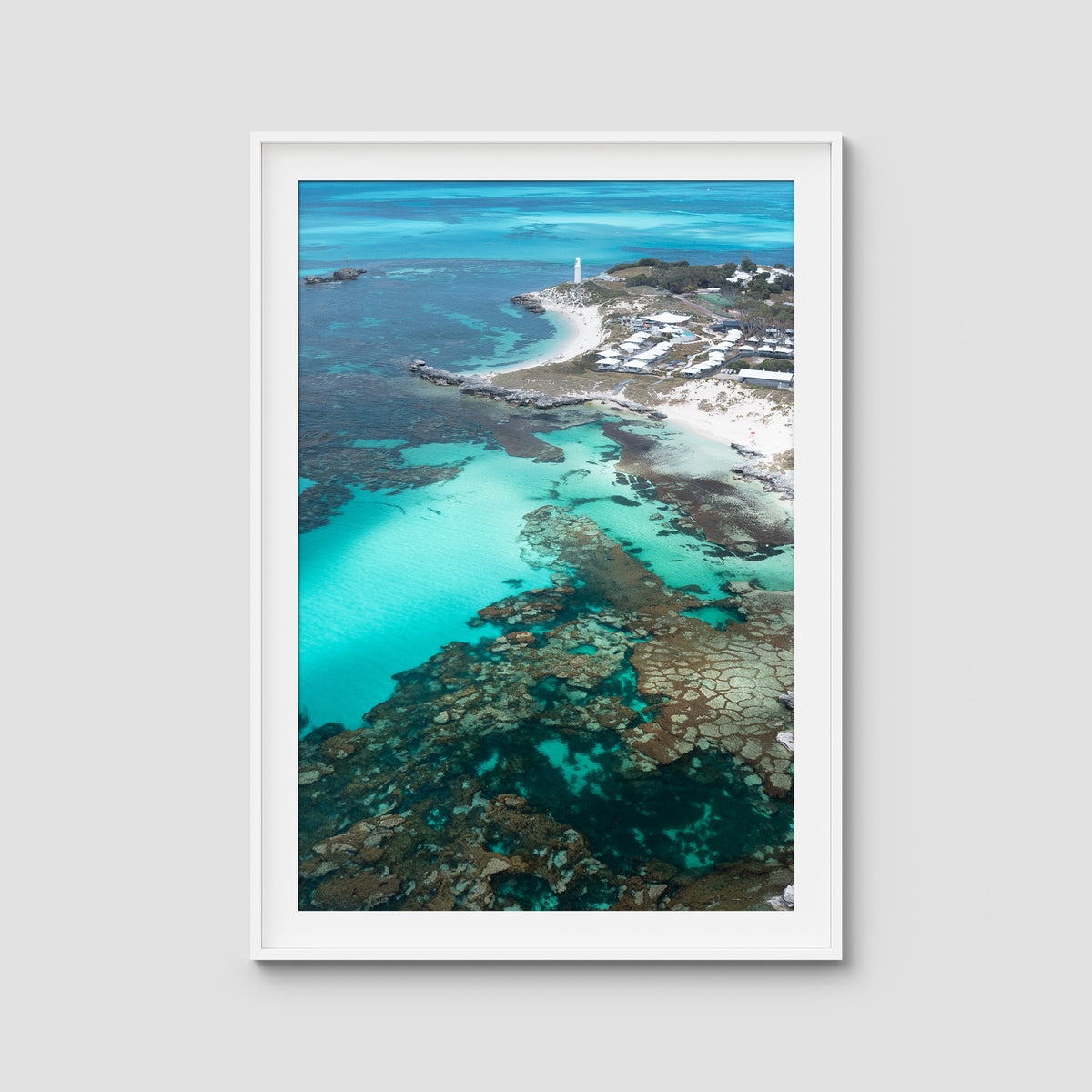 The Basin - Art Print - Traditional Frame - White - Portrait