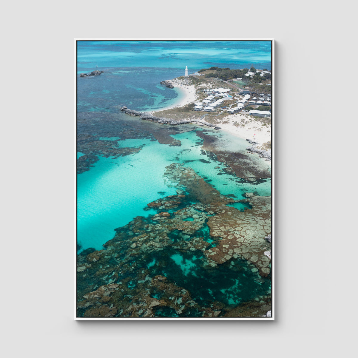 The Basin - Art Print - Float Frame Canvas - White - Portrait