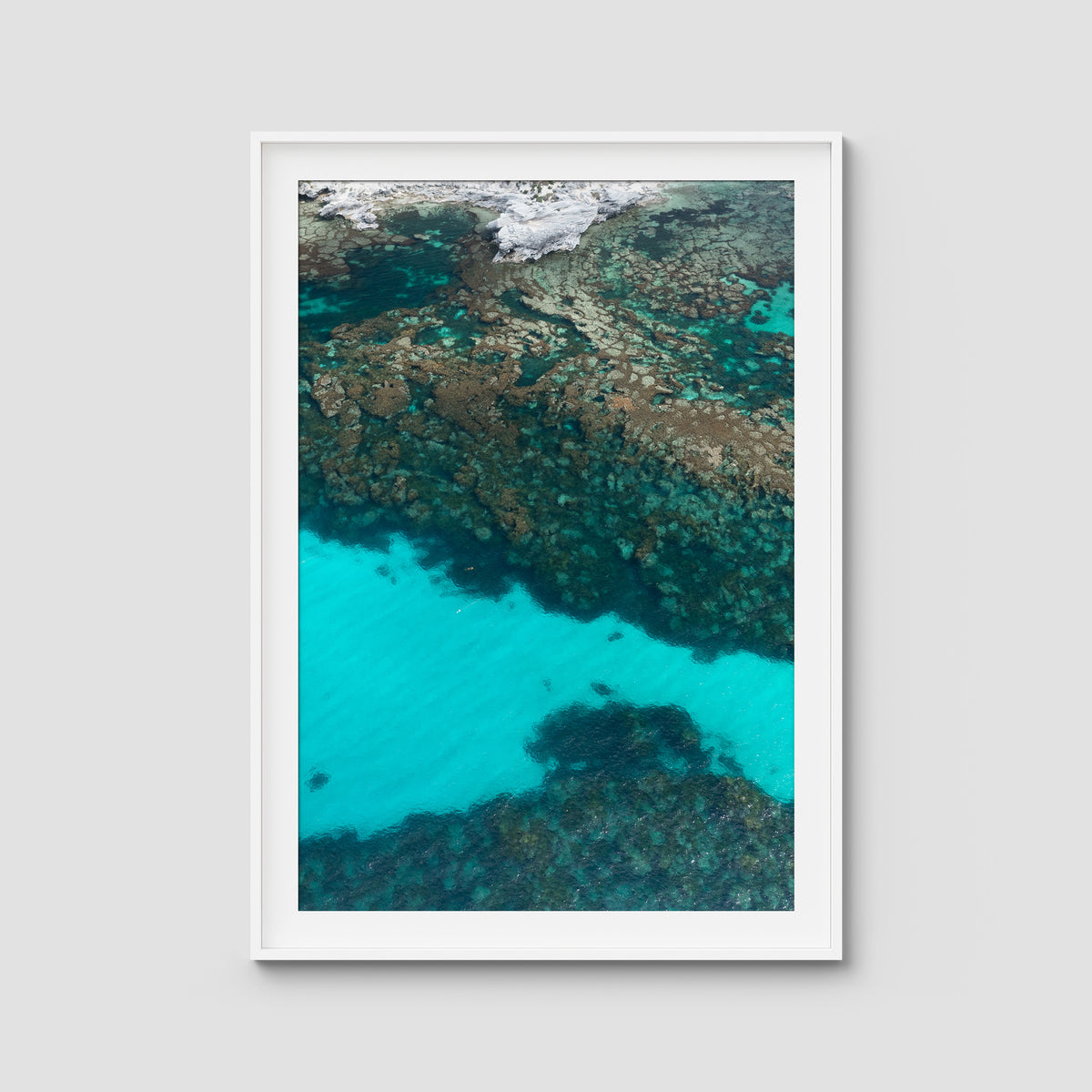 The Basin ii - Art Print - Traditional Frame - White - Portrait