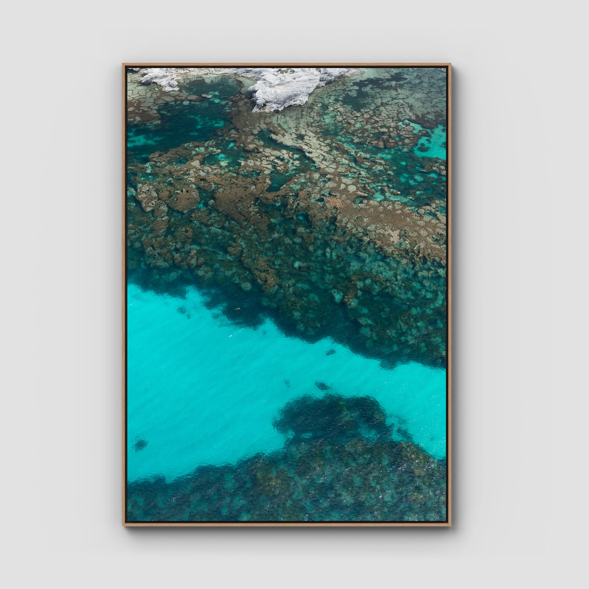 The Basin ii - Art Print - Float Frame Canvas - Raw Oak - Portrait