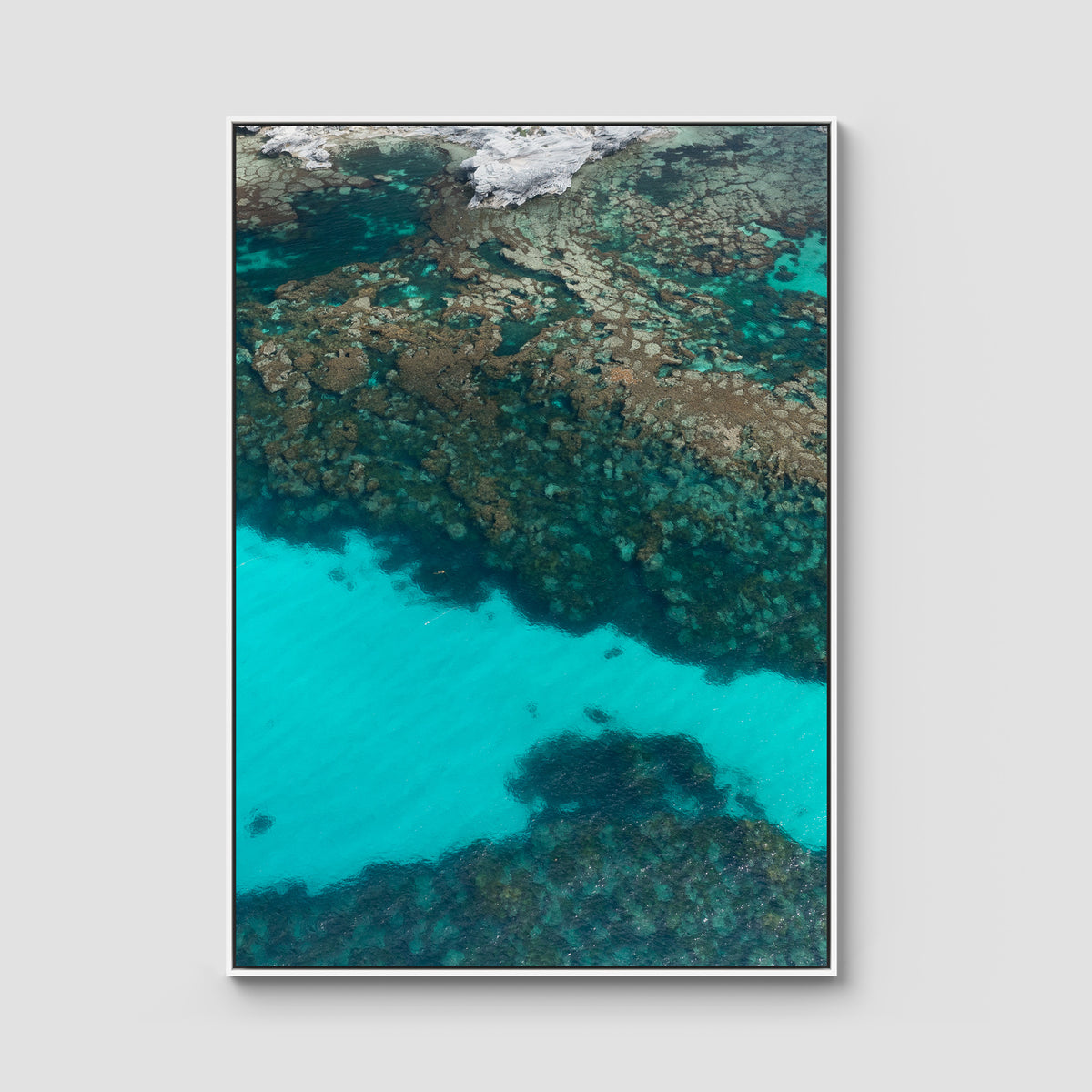 The Basin ii - Art Print - Float Frame Canvas - White - Portrait