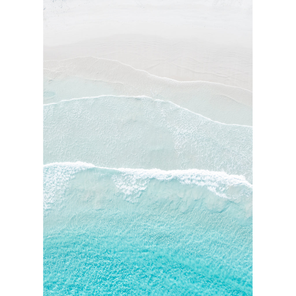 Twilight Beach Blue & White - Art Print